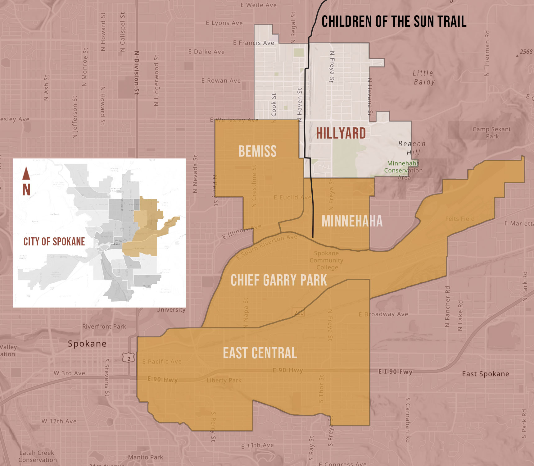 City of Spokane Hillyard Neighborhood Map (mobile friendly)