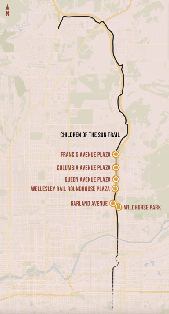 Children of the Sun Trail (with expected completion at southern end)