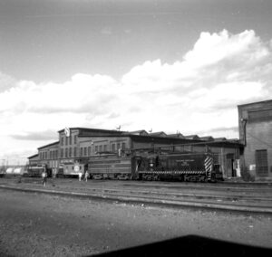 Locomotives outside Hillyard Shop, 1964